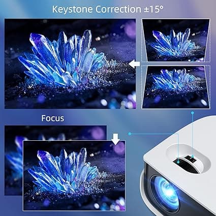 HOPVISION Mini Videoprojecteur, Projecteur Video Portable 1080P,