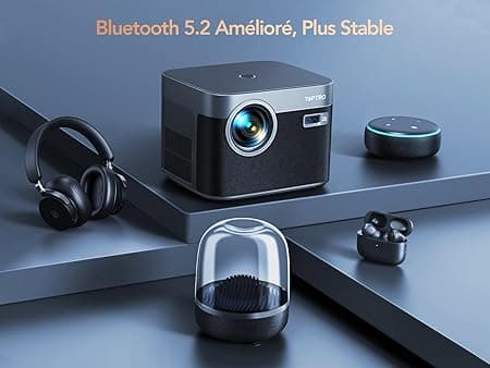 Vidéoprojecteur 4K WiFi 6 Bluetooth 28000 Lumens FHD 1080P, TOPT