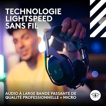 Logitech G Casque de jeu sans fil Astro A50 X LIGHTSPEED avec st
