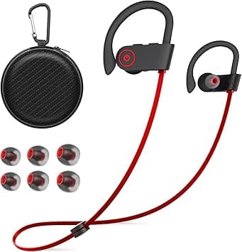 NUASI Casque Bluetooth sans Fil Sport, Ecouteur Bluetooth Sport,