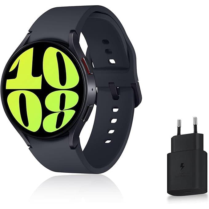 Samsung Galaxy Watch6 Montre Connectée avec Chargeur, Suivi de Santé, Suivi Sportif, 4G, 40mm, Noir, Exclusivité Amazon Version FR