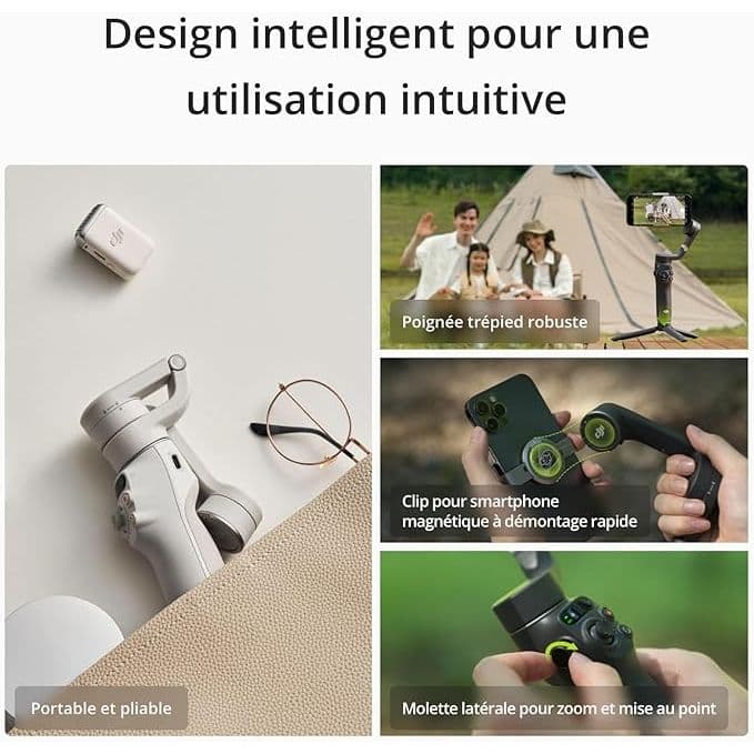 DJI Stabilisateur pour smartphone OSMO Mobile 6, en trois axes